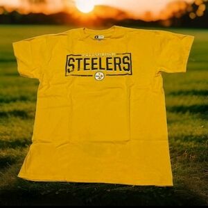 NFL Pittsburgh Steelers T-Shirt Team Apparel Yellow L sports football unisex